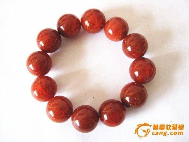 有些年份龙鳞玛瑙 大红袍手串图3
