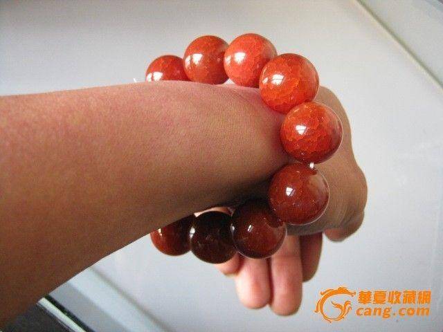 有些年份龙鳞玛瑙 大红袍手串图6