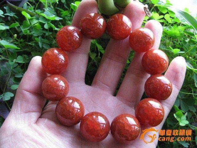 有些年份龙鳞玛瑙 大红袍手串图5