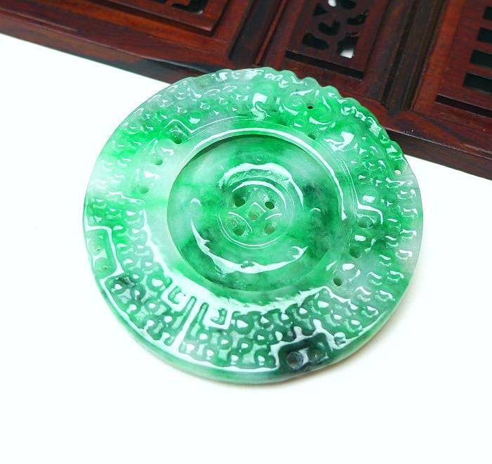 冰润满绿罗盘吊坠图3