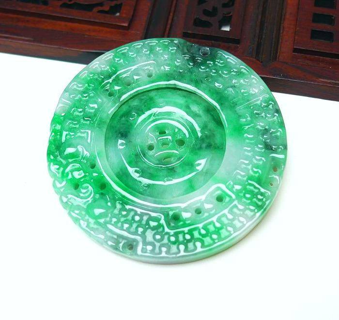 冰润满绿罗盘吊坠图7