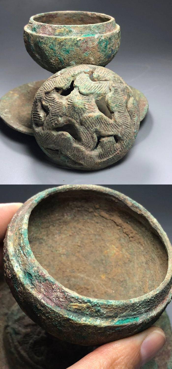 精品 收藏级青铜压轴 汉代青铜博山炉一件图12