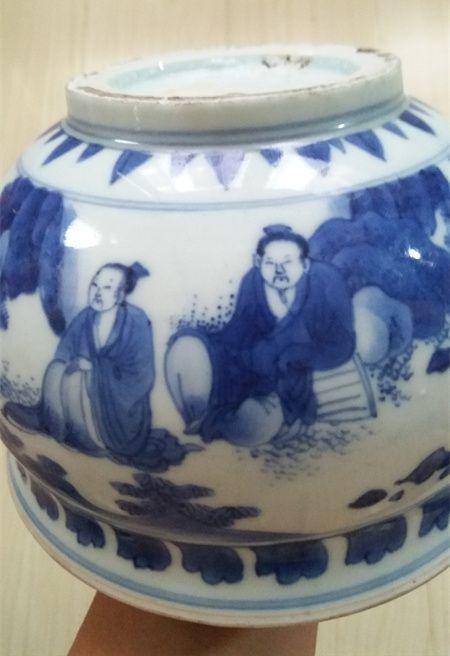 青花人物老器图3