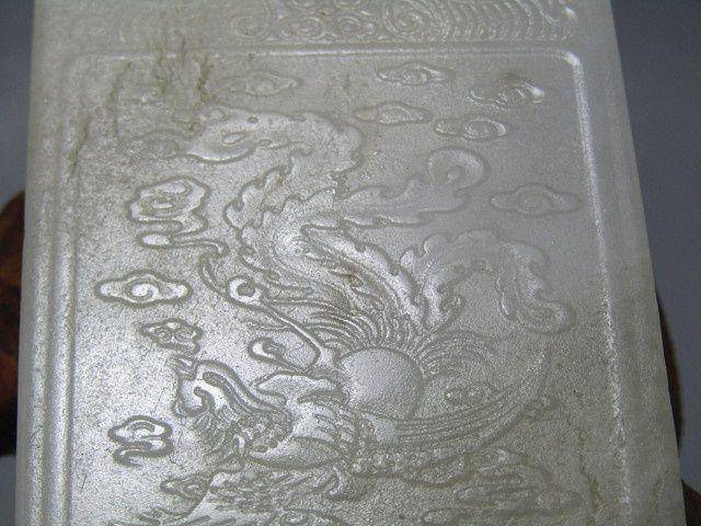 清和田白玉籽玉双面工丹凤朝阳牌 包浆熟厚图10