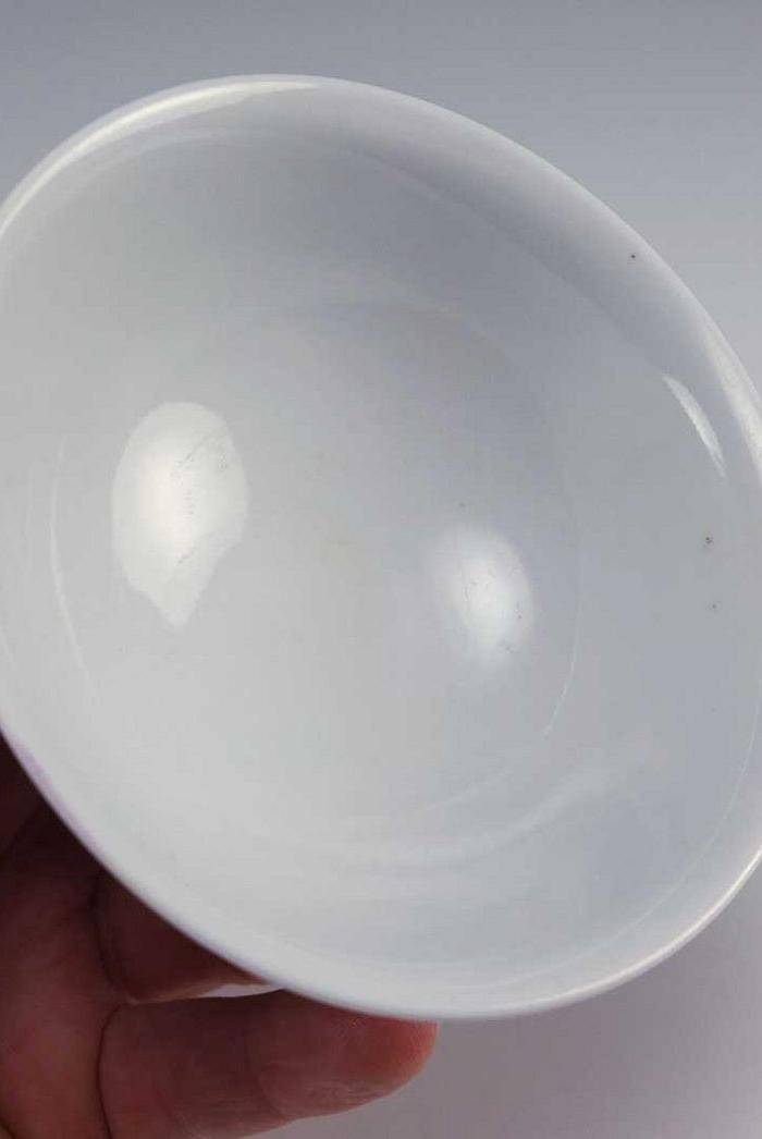 民国胭脂红雕龙纹碗 小精品图9