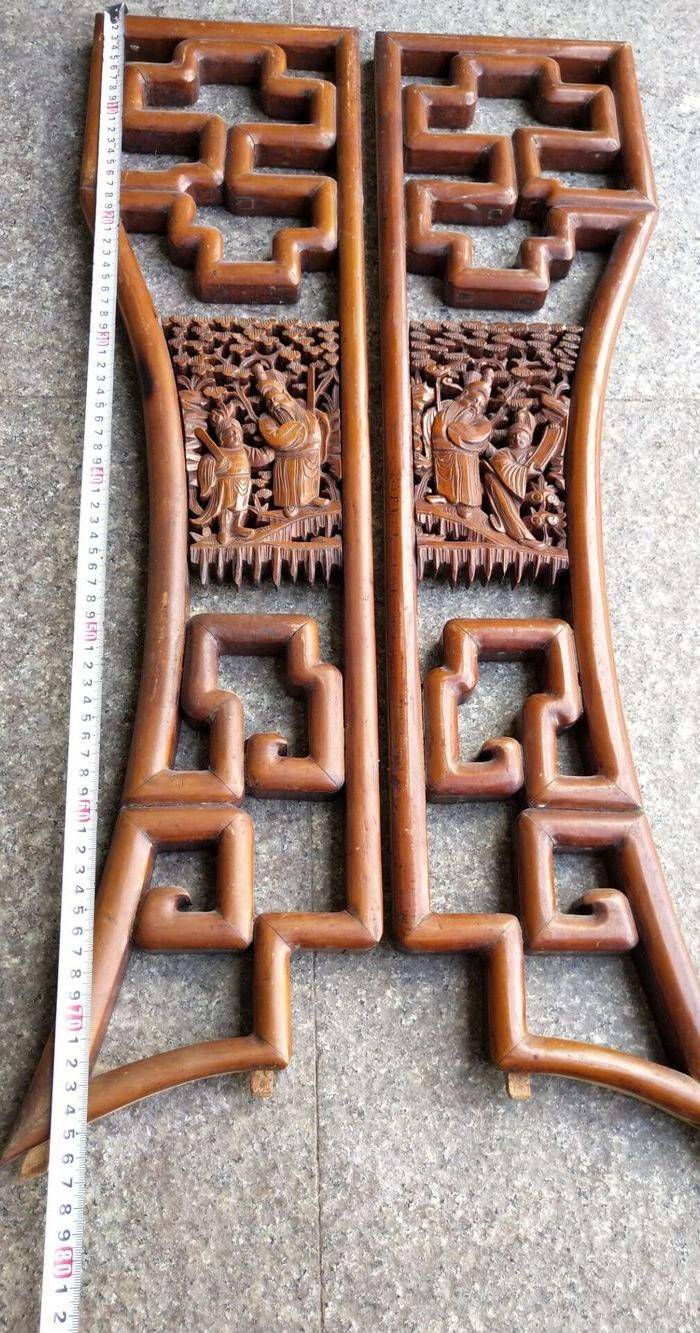 非常精美楠木雕刻挂屏一对图2
