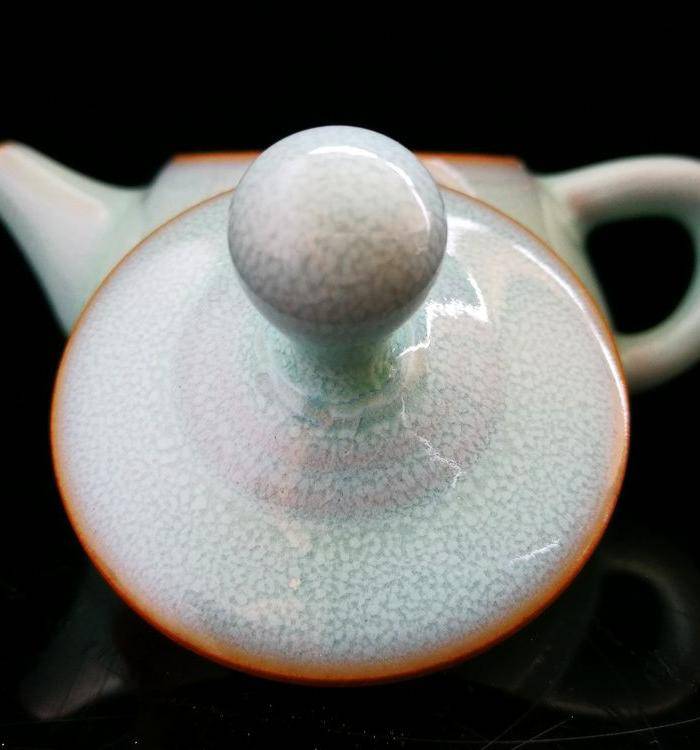钧瓷万里雪飘胭脂红套装图2