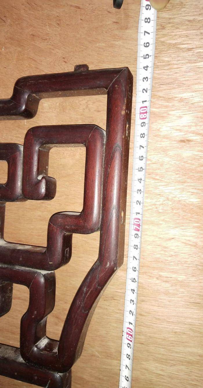 榉木一根滕花窗一对图5