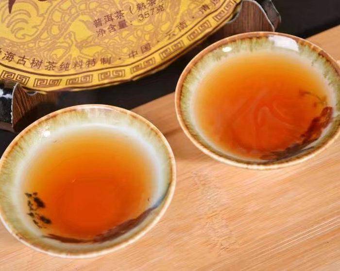 收藏品 十年珍藏版 云南普洱茶饼 勐海普洱茶熟茶357g特价七子饼茶一图8