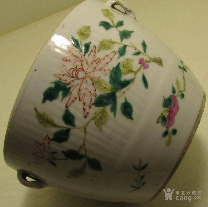 同治描金细路粉彩瓜棱粥罐图5