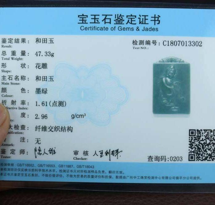 新疆和田玉 莲花观音 挂牌,有权威鉴定证书!图8