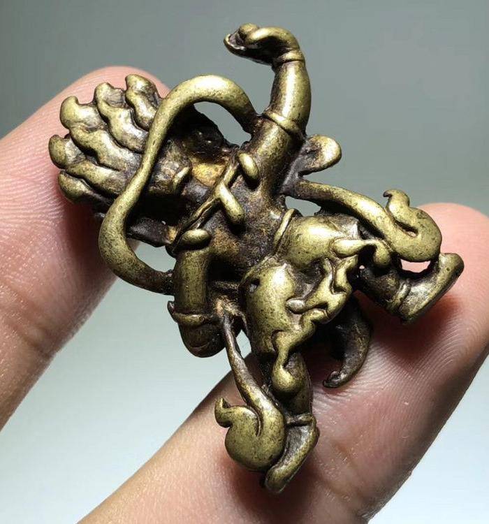 藏传 晚清 黑天护法神 手工錾刻 工艺细致 大型寺庙制作图2