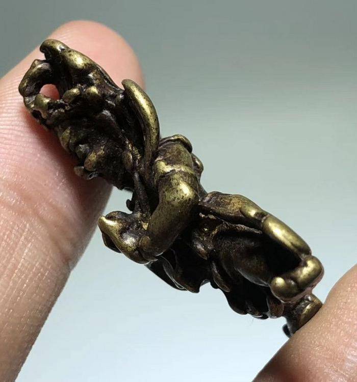 藏传 晚清 黑天护法神 手工錾刻 工艺细致 大型寺庙制作图3