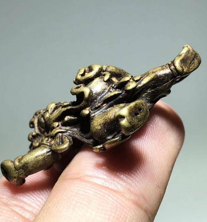 藏传 晚清 黑天护法神 手工錾刻 工艺细致 大型寺庙制作图6