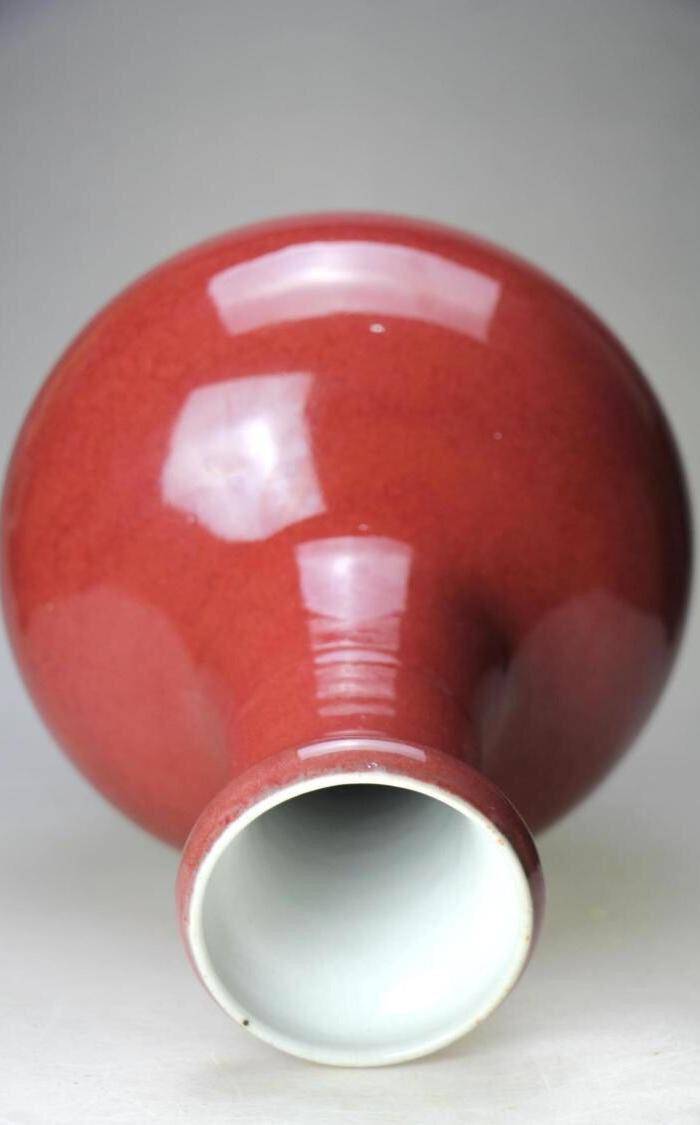 大清精品郎红釉洗口大赏瓶图3