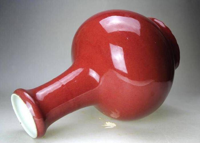 大清精品郎红釉洗口大赏瓶图4