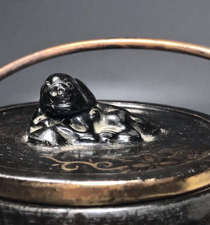 精品 清代老紫砂加彩茶壶一把图2