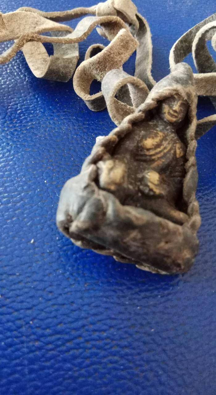 清藏传带羊皮铜佛图4