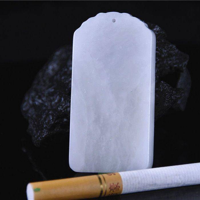和田玉 山水 意境 宁静致远 云纹牌子 精工图6