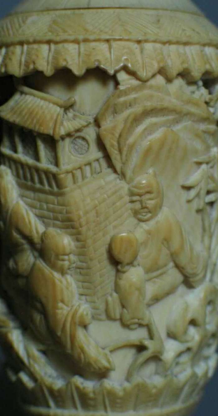 欧美回流 清代 精雕人物故事瓶图8