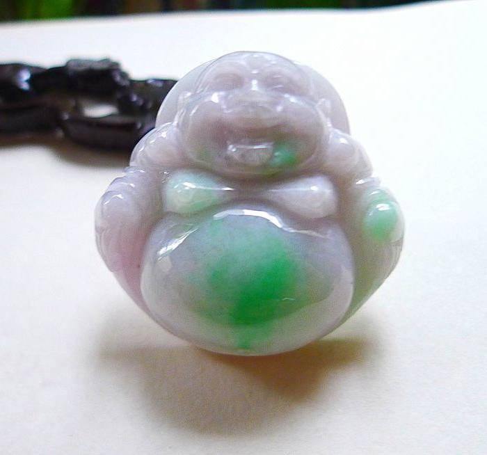 自然光实拍!天然A货好种绿开心玉佛。。保平安玉佛图7