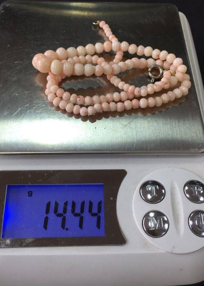8001欧洲回流意大利粉珊瑚项链图9