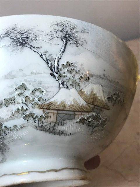 7005 民国 粉彩雪景大碗图7