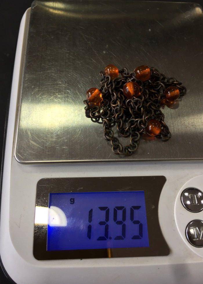 8049欧洲回流琥珀毛衣链图7