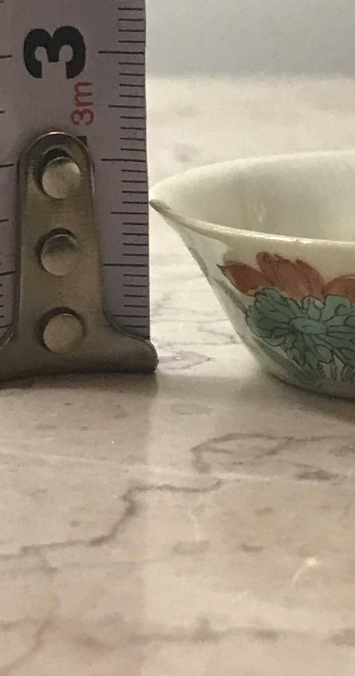 7006 清 粉彩荷塘秋色压手杯图7