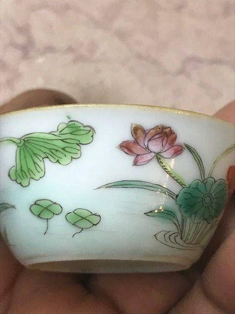 7008 清 粉彩鸳鸯压手杯图5