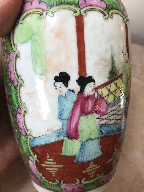 7011 民国广彩人物兽耳瓶图5