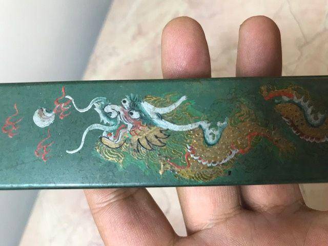 7024 民国大漆龙纹镇纸图6