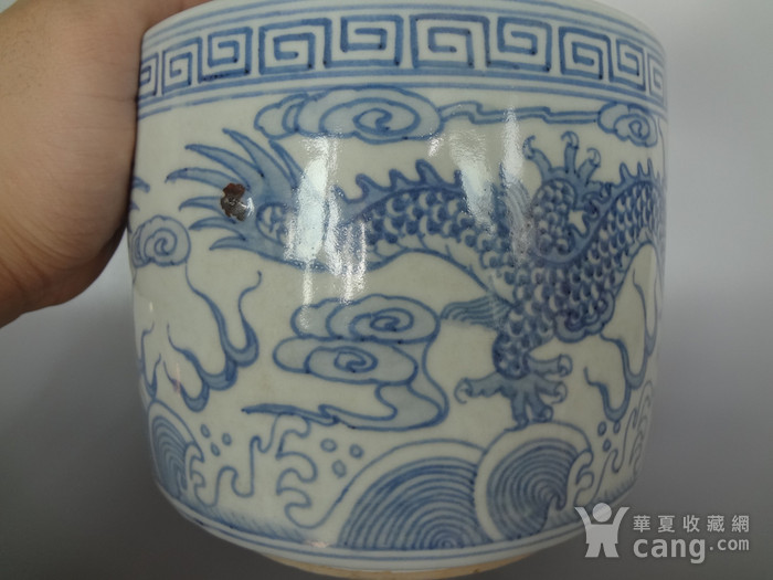 乾隆青花五爪龙纹大香炉