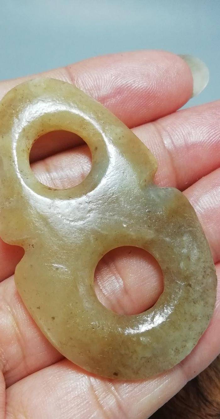 宋辽时期 和田糖玉 辟邪祈福 玉挂件 包浆熟厚图3