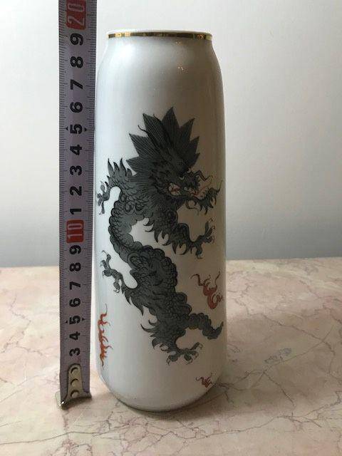 7028 德国梅森红龙系列龙纹象腿瓶图9