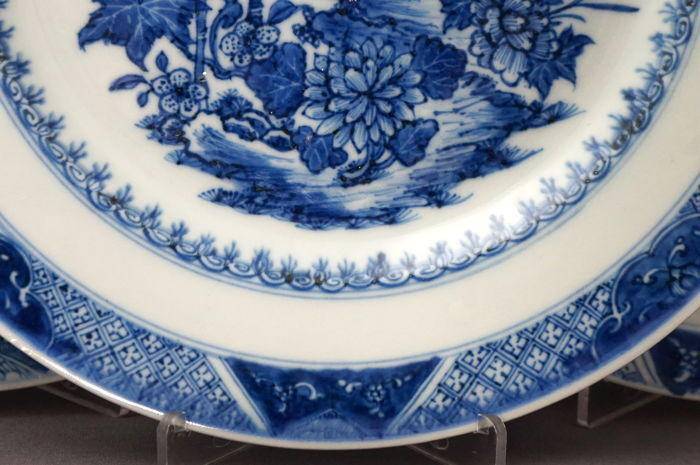 乾隆风景青花盘碟3个 包老到代 如假包退图3