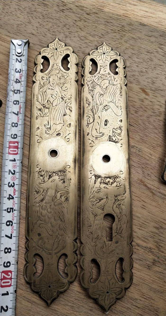 一对非常漂亮人物铜件图5