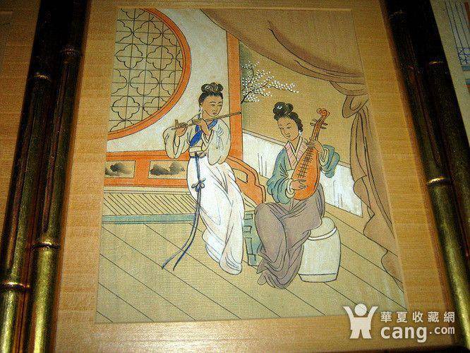 欧洲回流晚清绢本画6幅图2