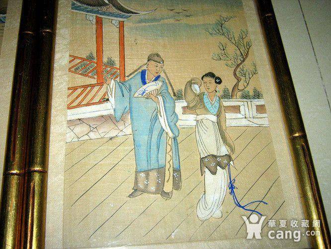 欧洲回流晚清绢本画6幅图11