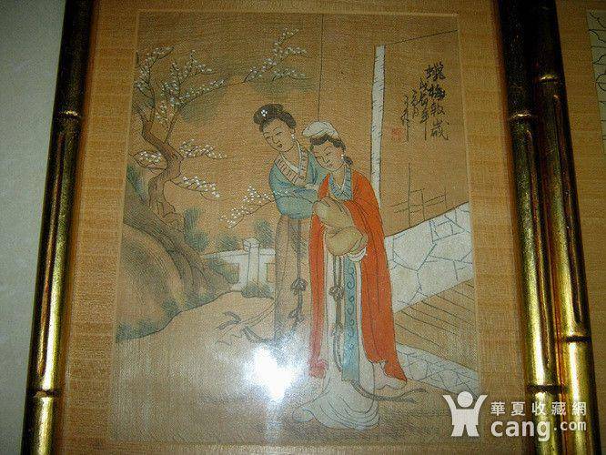 欧洲回流晚清绢本画6幅图9