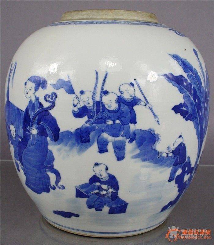 清青花四妃十六子大罐 已鉴定图3