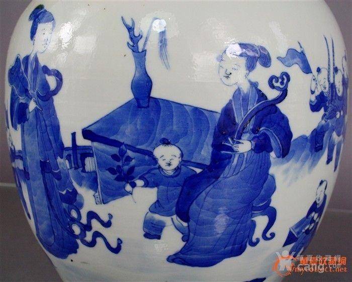 清青花四妃十六子大罐 已鉴定图4