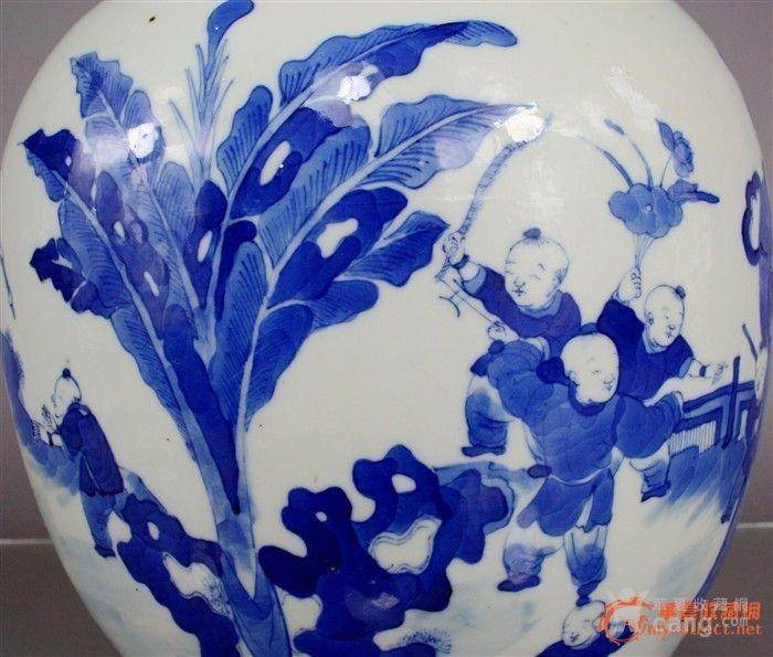 清青花四妃十六子大罐 已鉴定图7