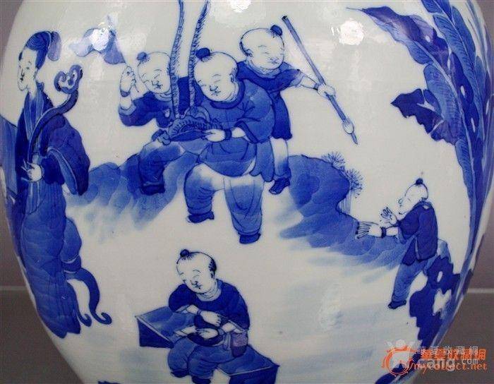清青花四妃十六子大罐 已鉴定图10