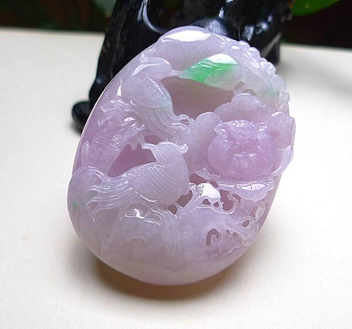 自然光实拍!天然A货好种双彩喜结良缘吊坠