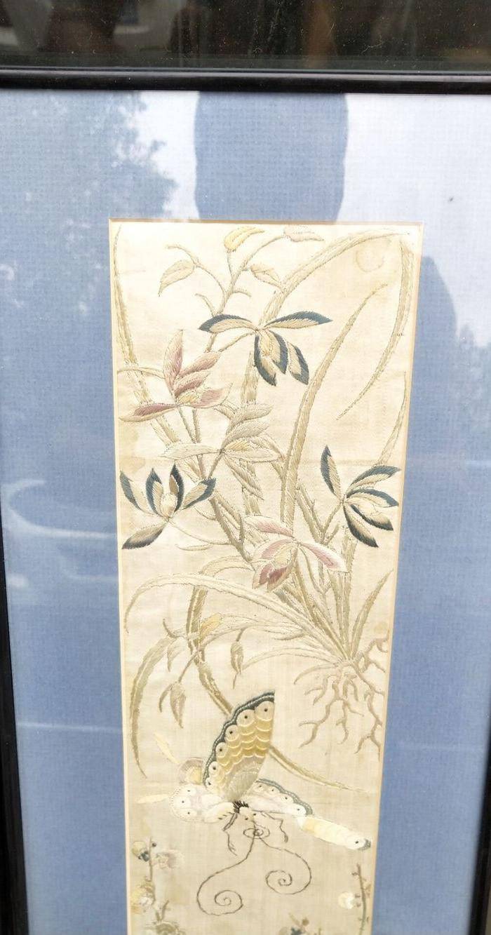 非常精细老绣品一对图7