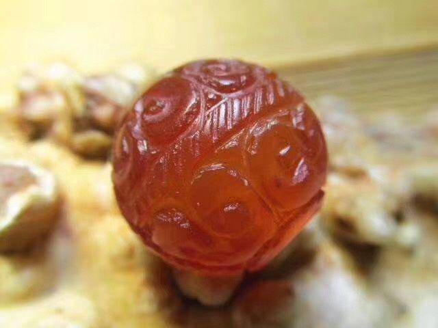 开门到代 清早期 上等江河 冰彩玛瑙 精雕如意头纹图8