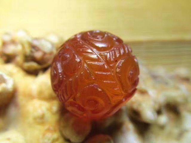 开门到代 清早期 上等江河 冰彩玛瑙 精雕如意头纹图6