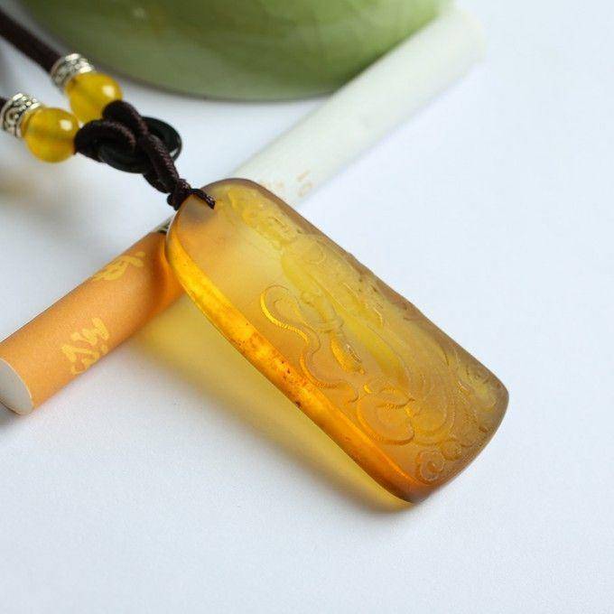 金珀缅甸琥珀观音菩萨吊坠 27KN14图4