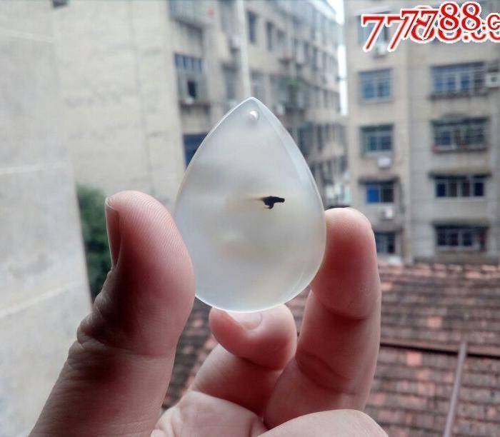 清代冰地玛瑙一帆风顺坠子图4